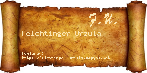 Feichtinger Urzula névjegykártya